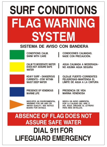 Beach Warning Flags, Bolivar Peninsula, Texas